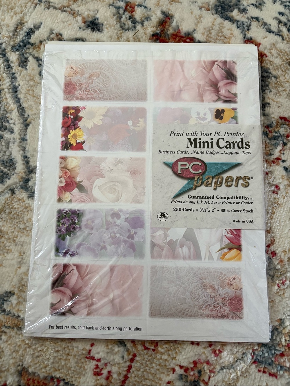 Floral Mini Cards - Pink